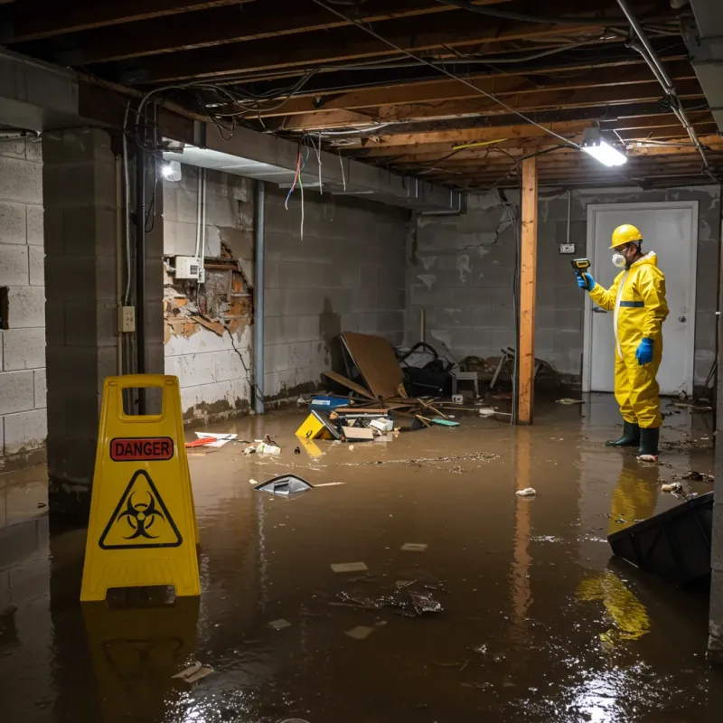 Flooded Basement Electrical Hazard in Davie, FL Property